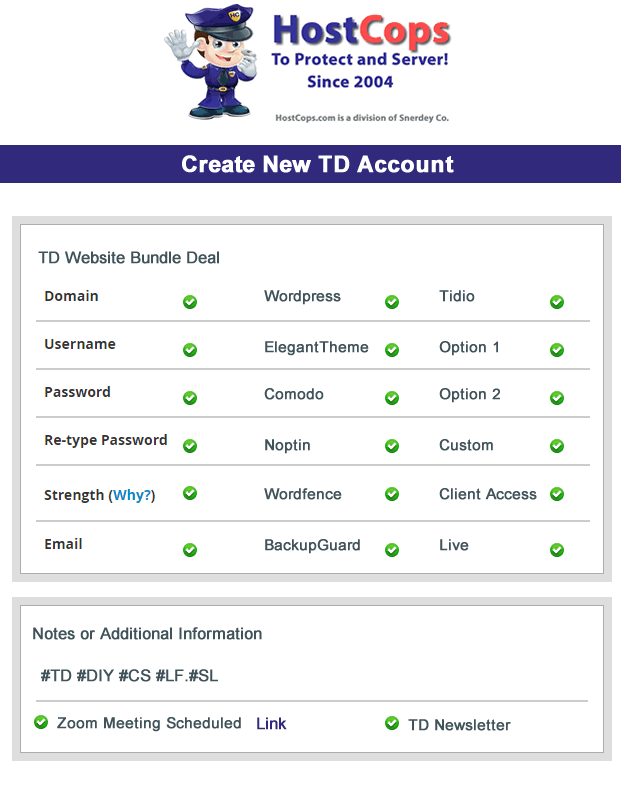 Create Accounts